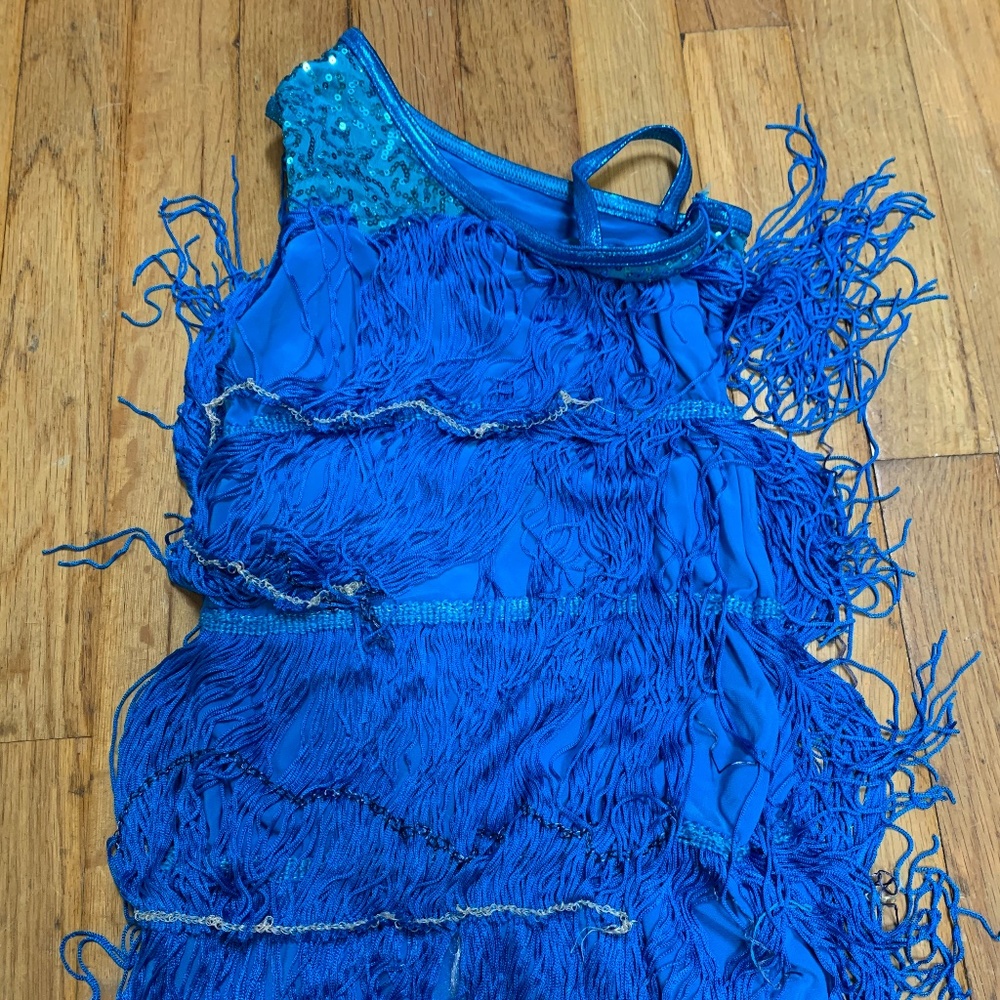 NWT Balera D3474 One Shouldered Fringe Dress